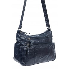 На фото 3 -  Женская классическая сумка из искусственной кожи, цвет синий