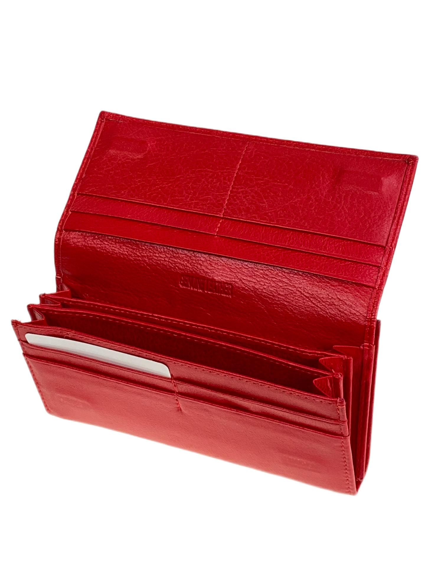 На фото 2 -  Женское портмоне из натуральной кожи, цвет красный