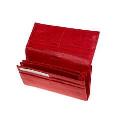 На фото 2 -  Женское портмоне из натуральной кожи, цвет красный