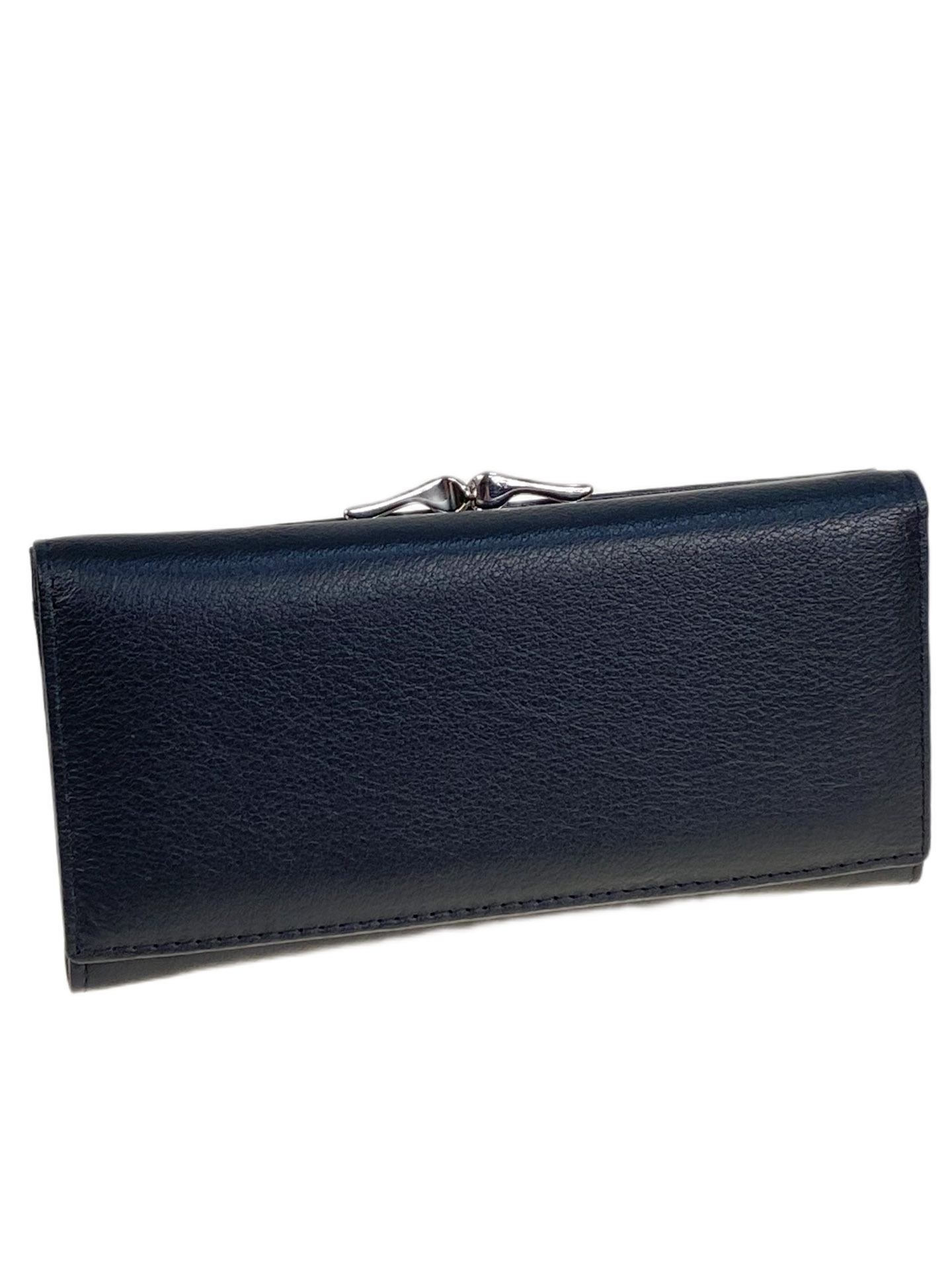 На фото 1 -  Женское портмоне из натуральной кожи, цвет черный