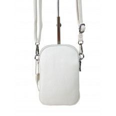 На фото 2 - Женская сумка из искусственной кожи, цвет белый/бирюза