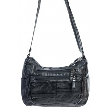 На фото 1 -  Женская классическая сумка из искусственной кожи, цвет черный 