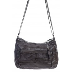 На фото 2 -  Женская классическая сумка из искусственной кожи, цвет шоколад
