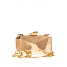 На фото 3 - Оригинальная вечерняя сумочка из пластика,  цвет золото