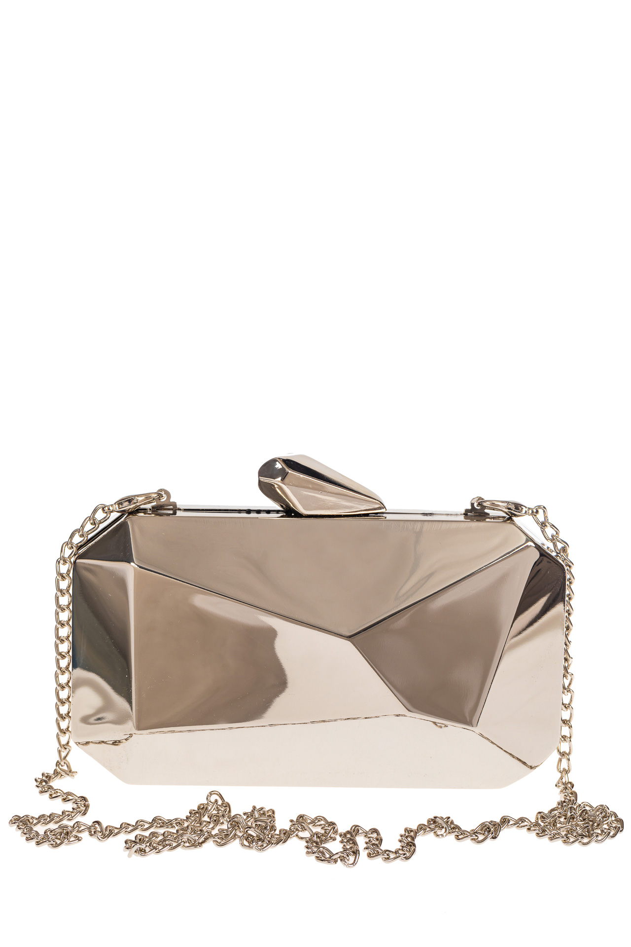 На фото 2 - Оригинальная вечерняя сумочка,  цвет серебро