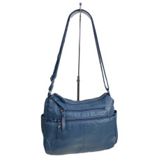 На фото 1 - Женская сумка из искусственной кожи, цвет синий На фото 1 - Женская сумка из искусственной кожи, цвет синий