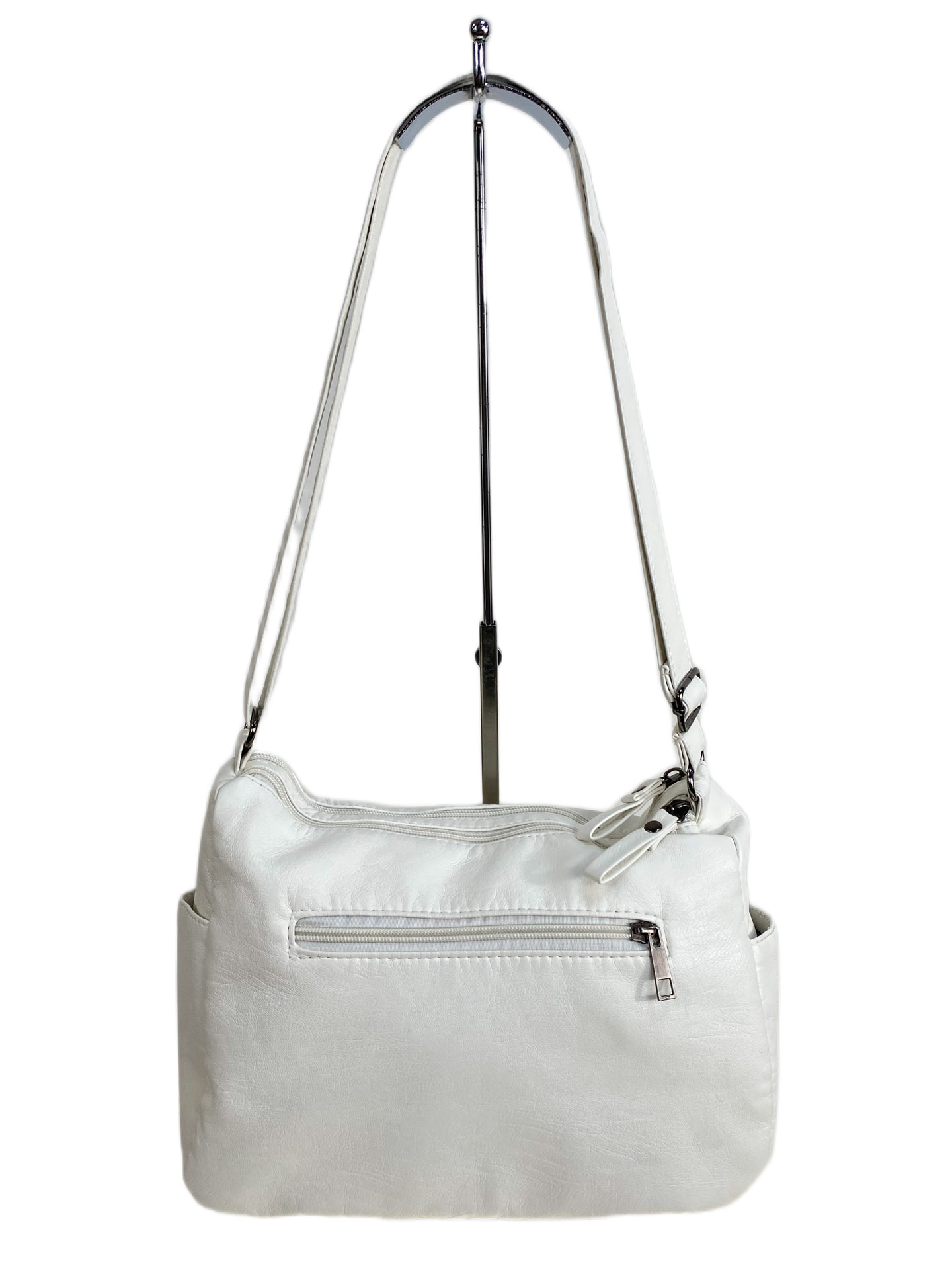 На фото 2 - Женская сумка из искусственной кожи, цвет белый