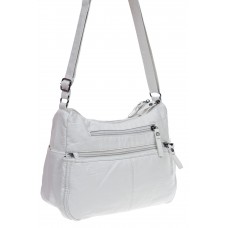 На фото 1 - Женская сумка из искусственной кожи, цвет белый