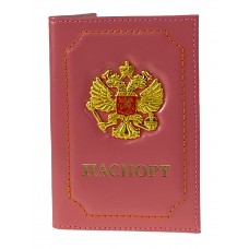 На фото 1 -  Обложка на паспорт из натуральной кожи, цвет светло розовый