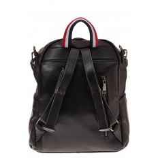 На фото 2 - Городской рюкзак из натуральной кожи, цвет черный
