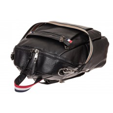 На фото 3 - Городской рюкзак из натуральной кожи, цвет черный