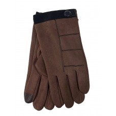 На фото 1 - Теплые мужские перчатки с подкладом из искусственного меха