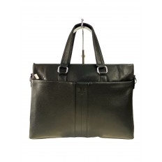 На фото 2 - Деловой мужской портфель из экокожи, цвет чёрный
