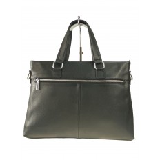На фото 3 - Деловой мужской портфель из экокожи, цвет чёрный