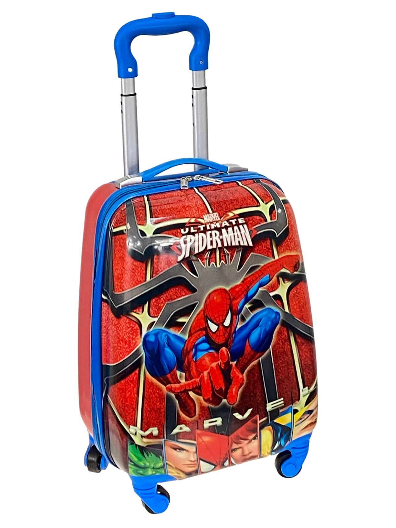 На фото 1 - Детский чемодан на 4-х колесах пластиковый , мультицвет