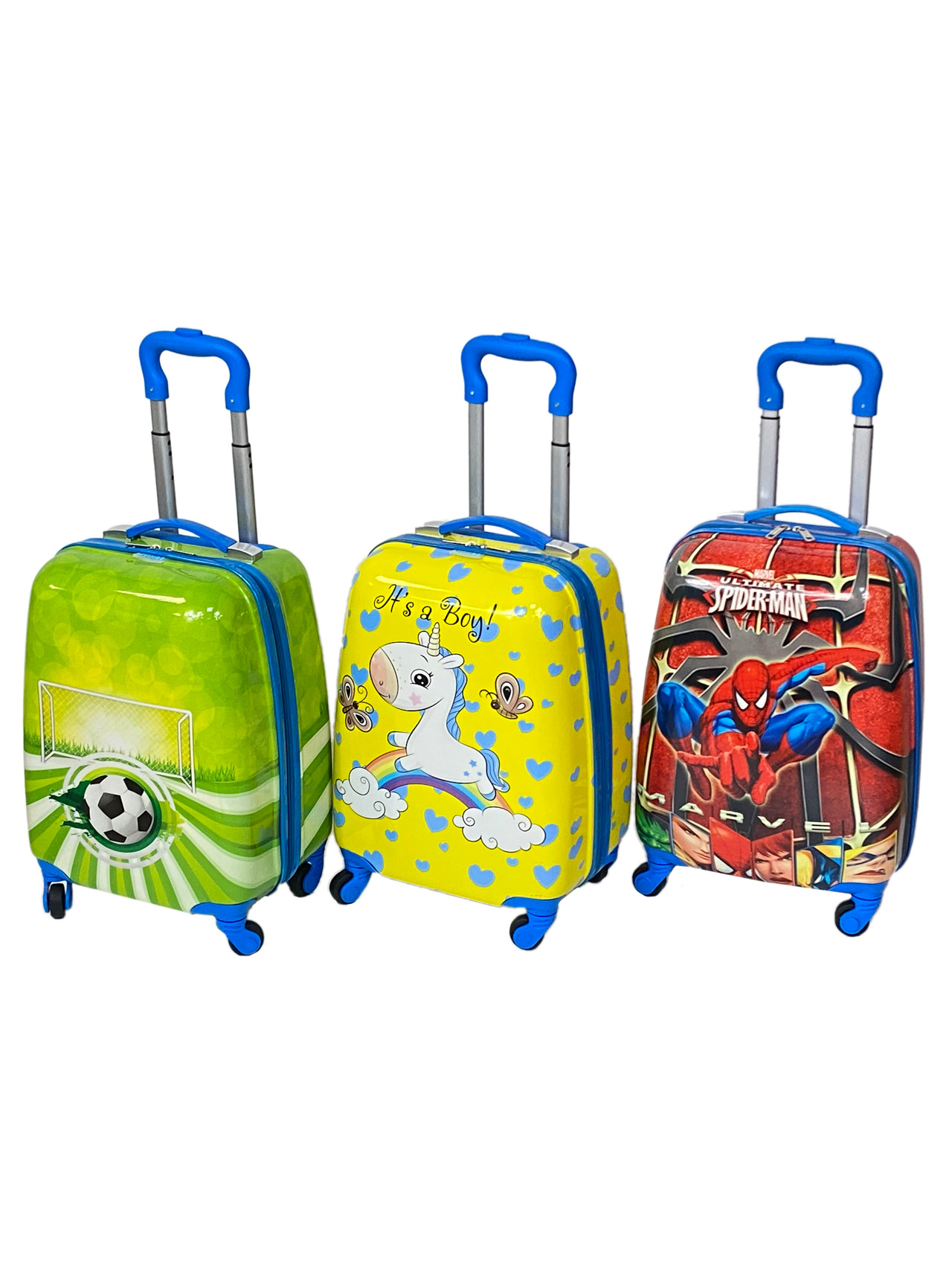 На фото 3 - Детский чемодан на 4-х колесах пластиковый , мультицвет