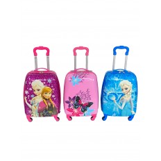 На фото 3 - Детский чемодан на 4-х колесах пластиковый , мультицвет 
