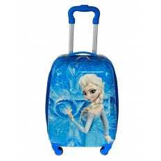На фото 2 - Детский чемодан на 4-х колесах пластиковый , мультицвет 
