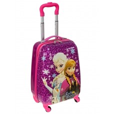 На фото 1 - Детский чемодан на 4-х колесах пластиковый , мультицвет