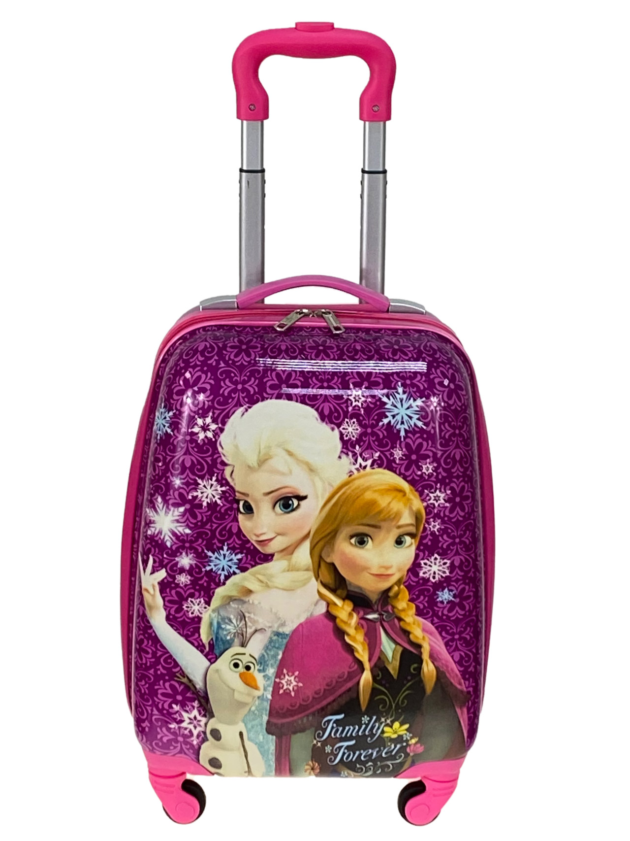 На фото 2 - Детский чемодан на 4-х колесах пластиковый , мультицвет