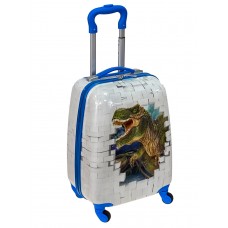 На фото 1 - Детский чемодан на 4-х колесах пластиковый , мультицвет 