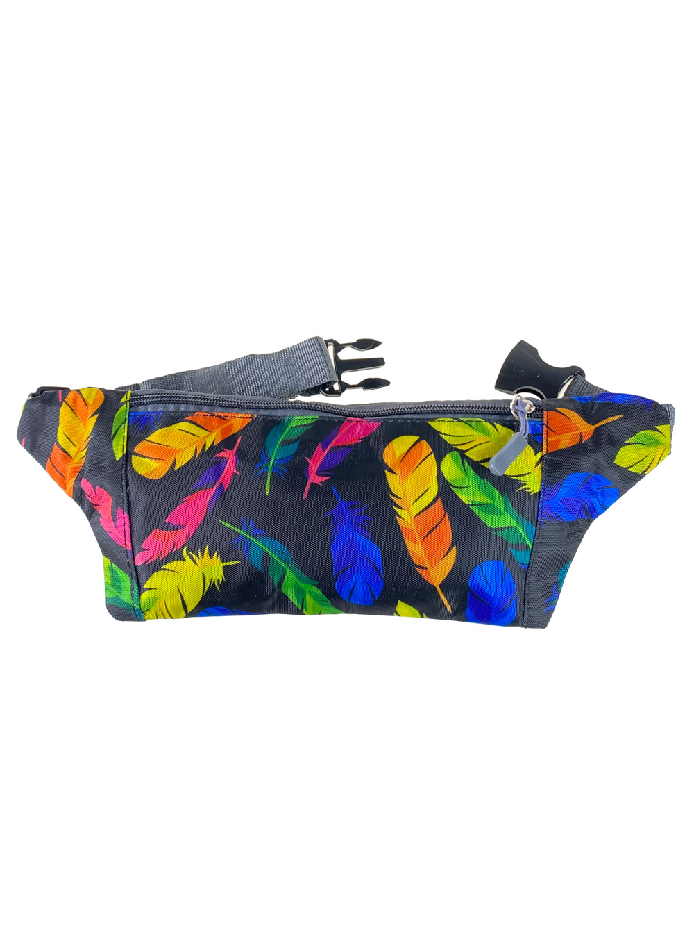 Спортивная поясная сумка из текстиля с разноцветным принтом, цвет мульти