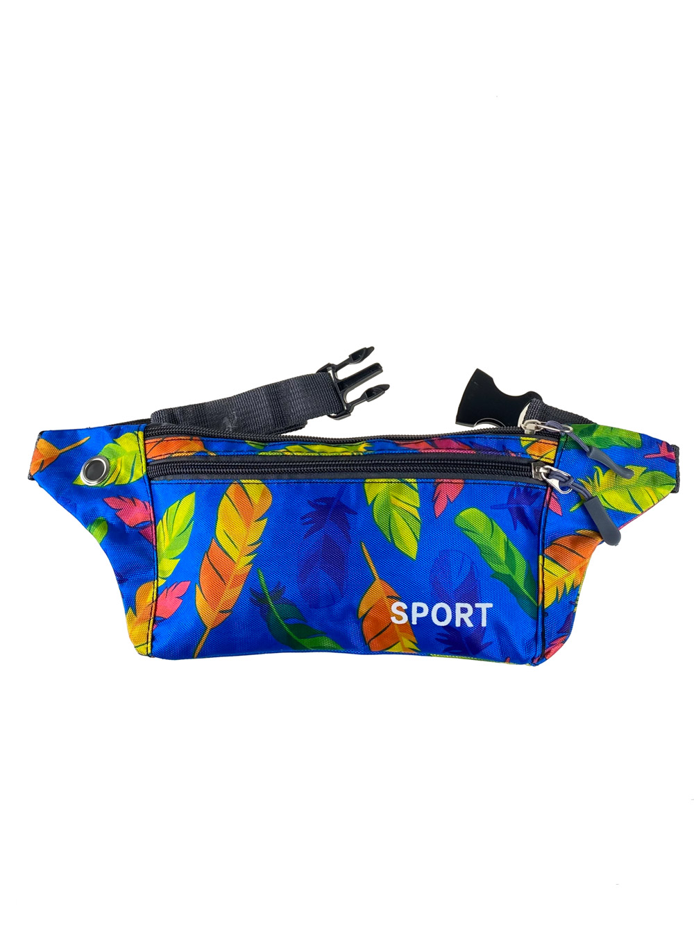 На фото 2 - Спортивная тканевая сумка на пояс, цвет ярко-синий
