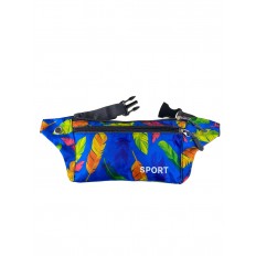 На фото 2 - Спортивная тканевая сумка на пояс, цвет ярко-синий