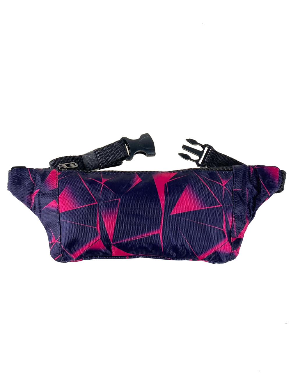 На фото 1 - Спортивная поясная сумка из текстиля с принтом, цвет тёмно-фиолетовый