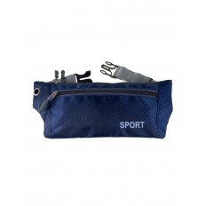 На фото 2 - Спортивная тканевая сумка на пояс, цвет тёмно-синий