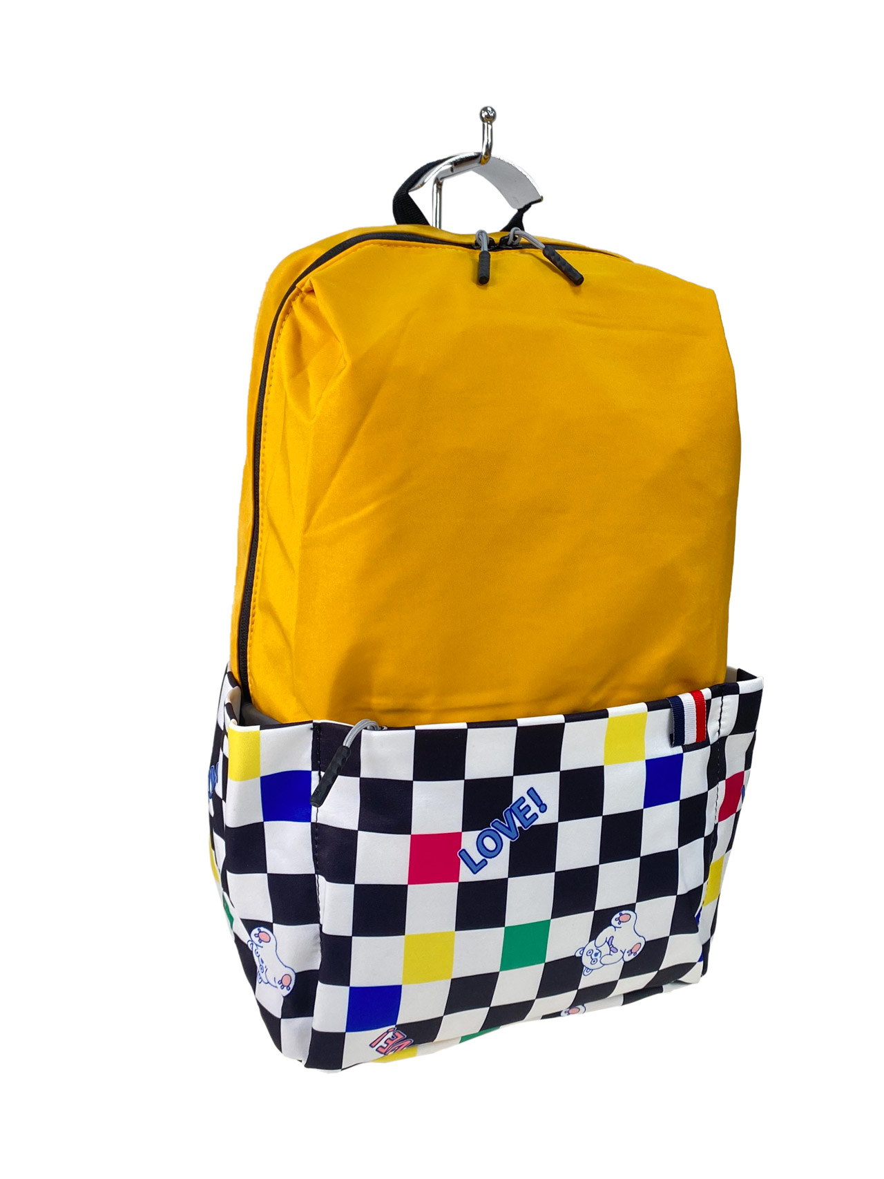 На фото 2 - Молодежный рюкзак из текстиля, мультицвет 
