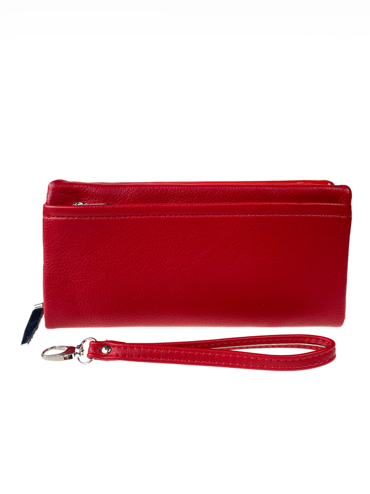 На фото 1 - Женское портмоне из мягкой искусственной кожи,  цвет  красный