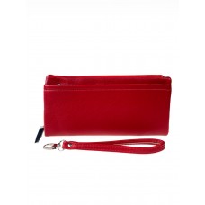 На фото 1 - Женское портмоне из мягкой искусственной кожи,  цвет  красный