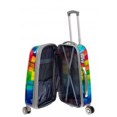 На фото 3 - Пластиковый чемодан среднего размера, цветная мозаика