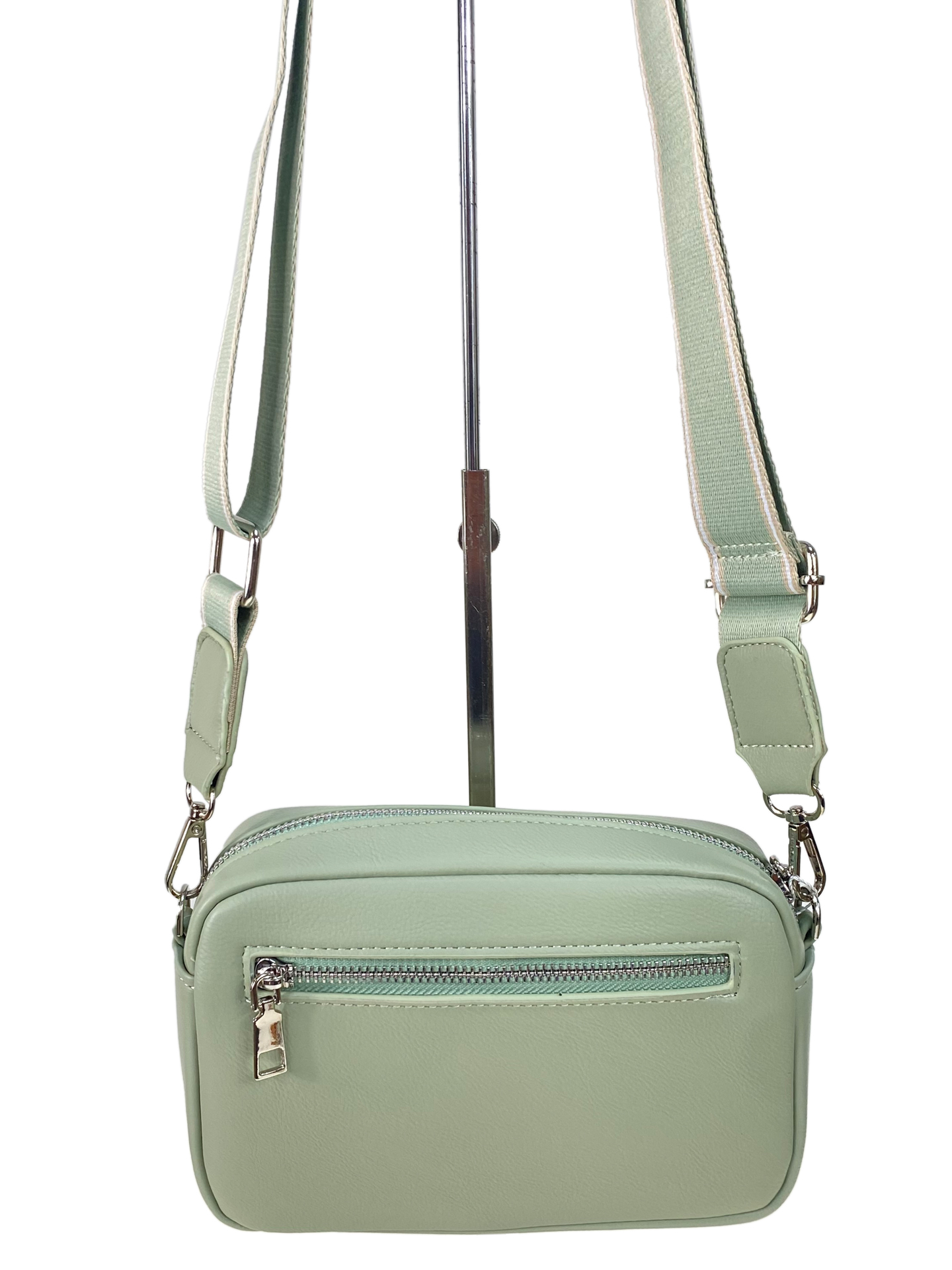 На фото 2 - Женская сумка из искусственной кожи, цвет светло-зеленый