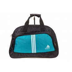 На фото 2 - Спортивная сумка из текстиля, цвет бирюза
