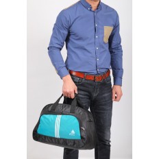 На фото 5 - Спортивная сумка из текстиля, цвет бирюза