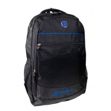 На фото 1 - Рюкзак мужской из текстиля, цвет черный с синим