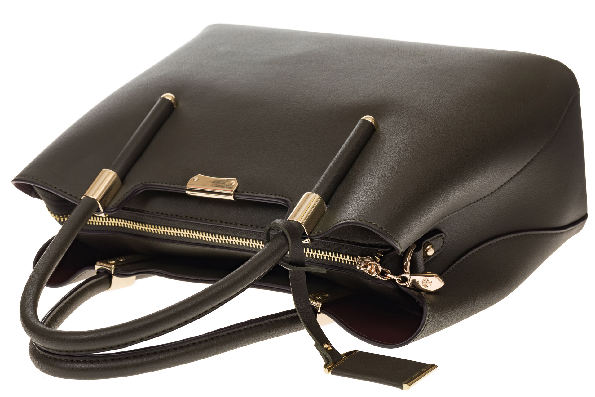 На фото 4 - Классическая женская сумка из искусственной кожи, цвет черный