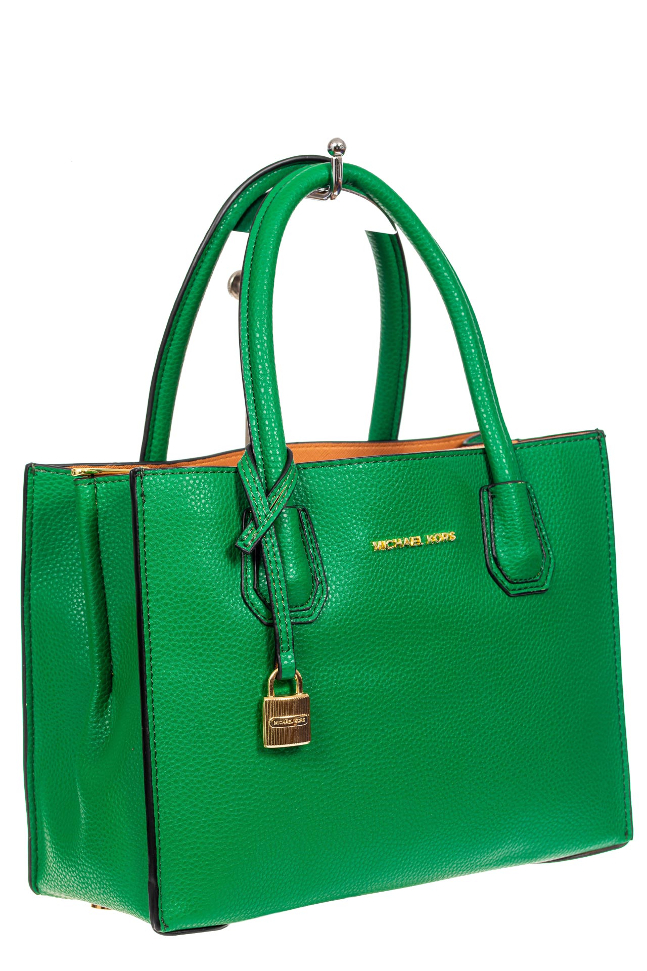 На фото 1 - Женская сумка из искусственной кожи, зеленая
