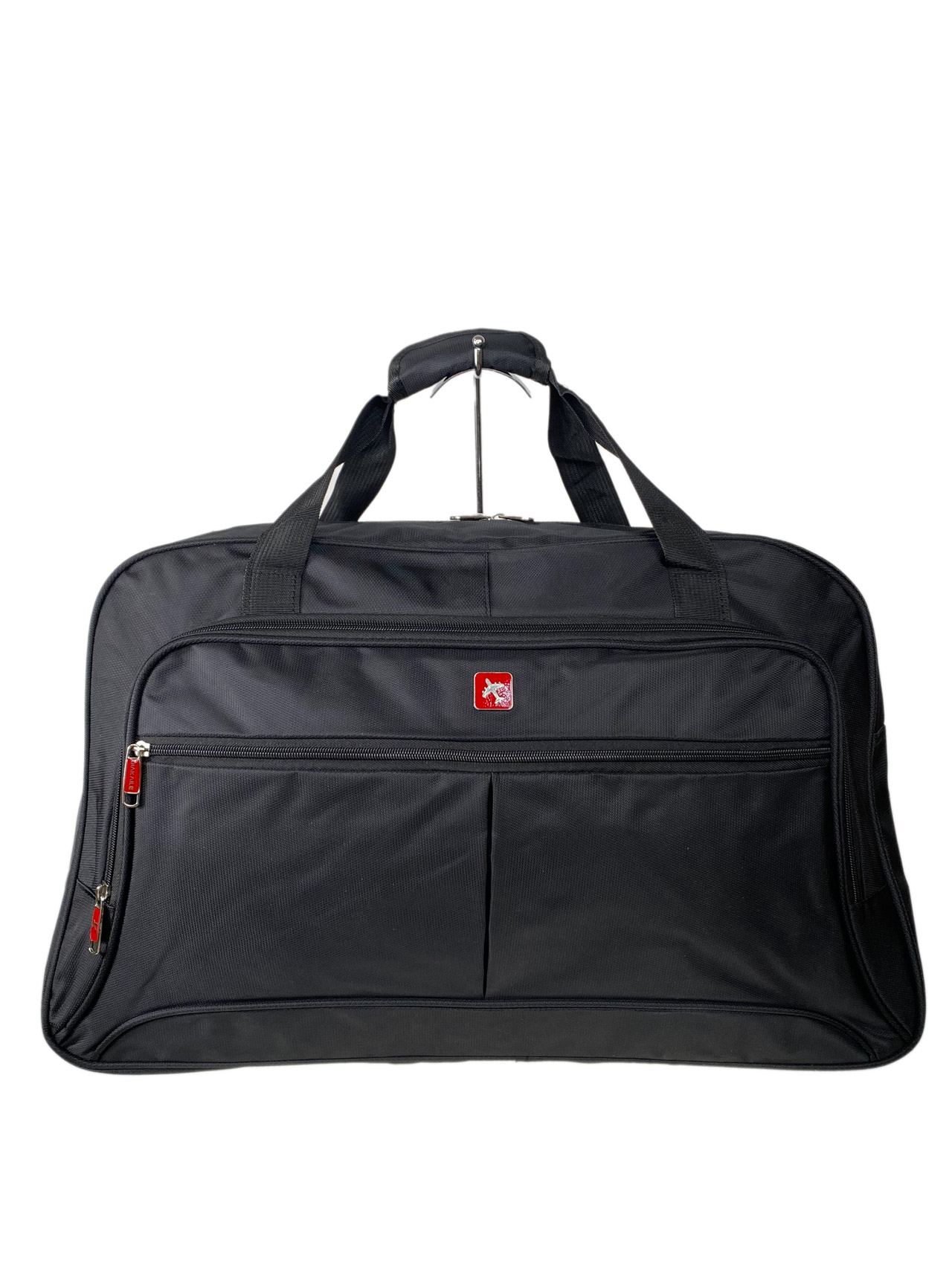 На фото 1 - Багажная сумка из текстиля, цвет черный