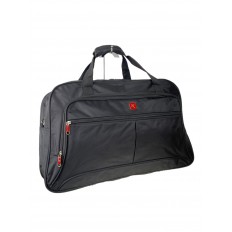 На фото 2 - Багажная сумка из текстиля, цвет черный