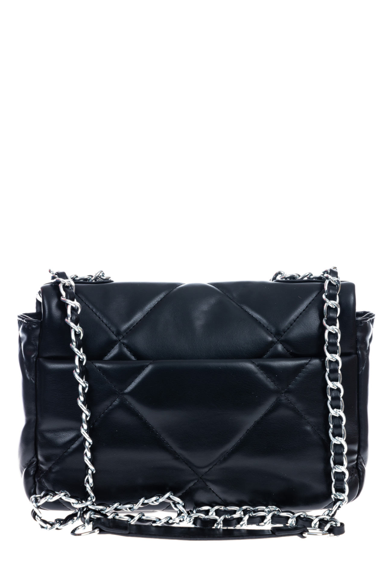 На фото 3 - Женская сумка кросс-боди из искусственной кожи, цвет черный