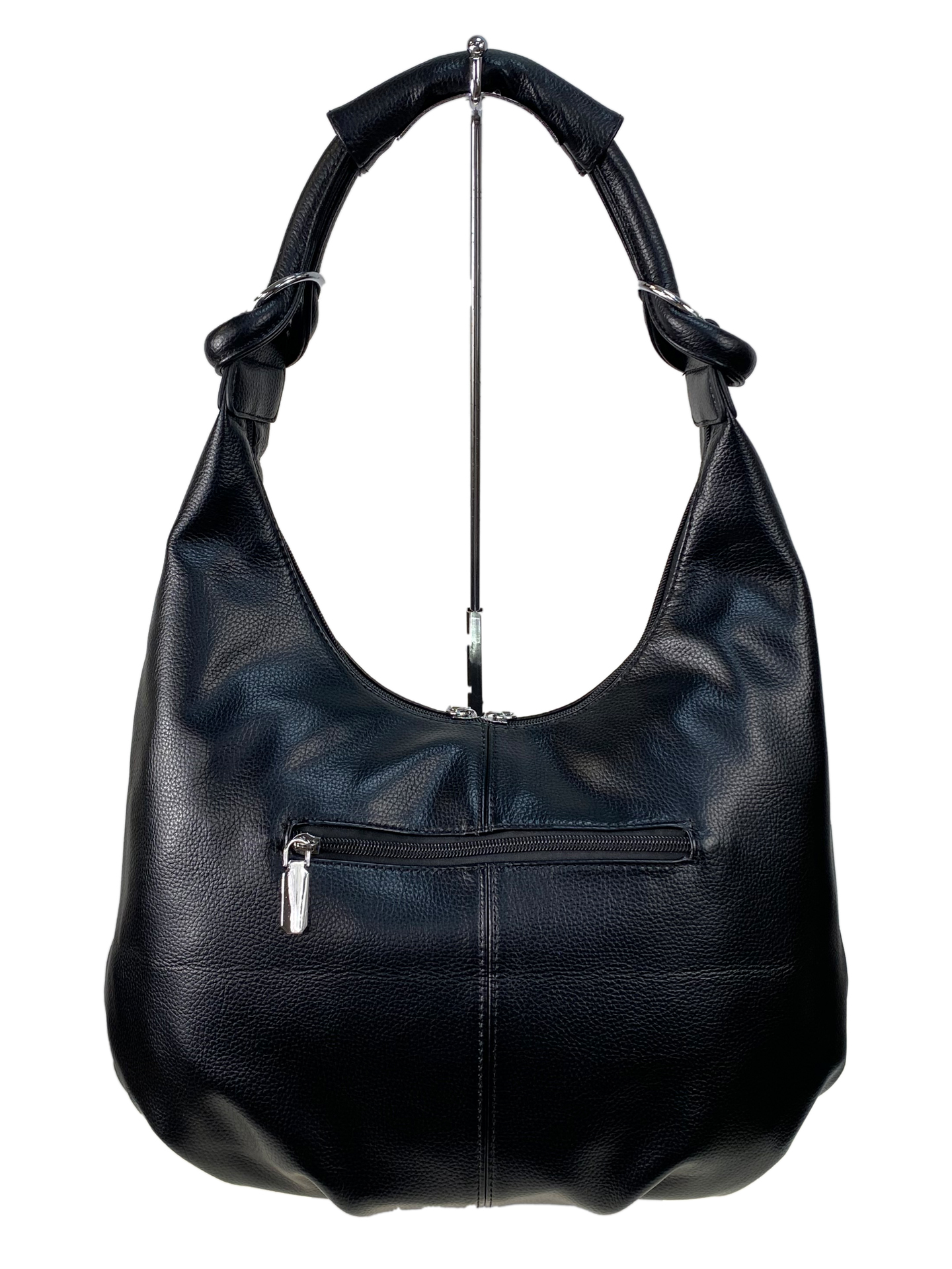 На фото 2 - Женская сумка из искусственной кожи цвет черный