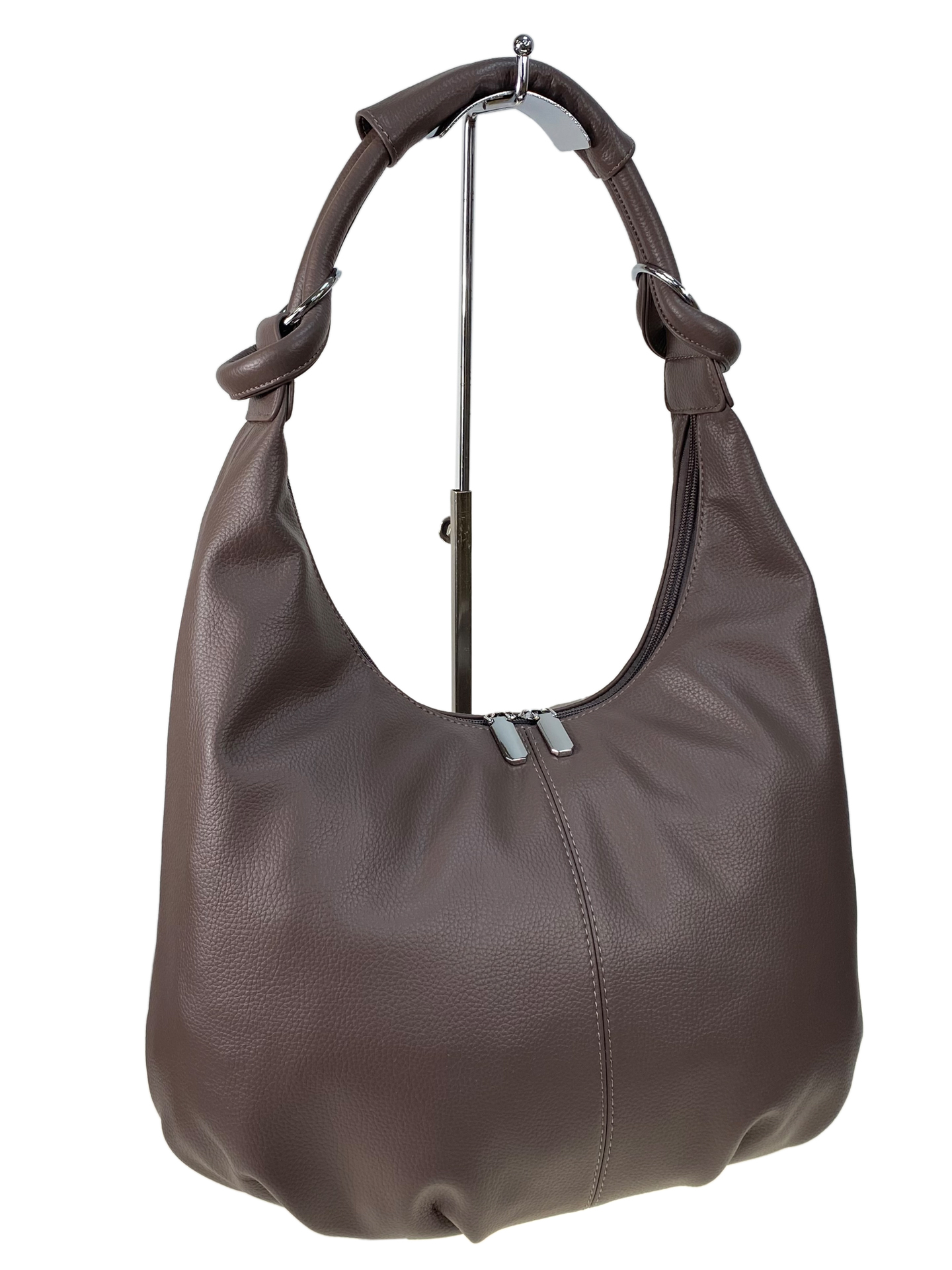 На фото 1 - Женская сумка из искусственной кожи цвет бежевый