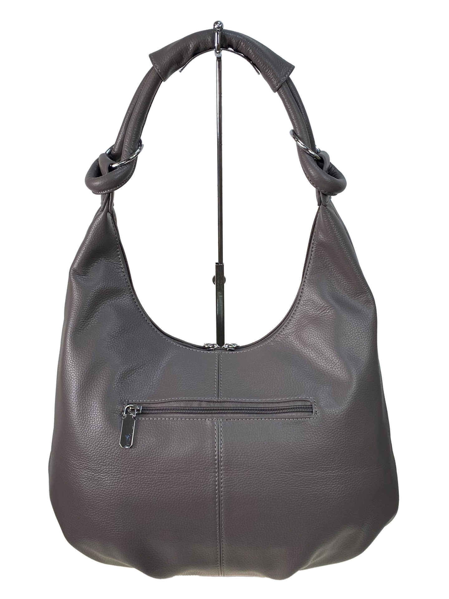 На фото 2 - Женская сумка из искусственной кожи цвет серый 