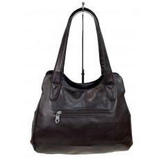 На фото 2 - Женская сумка  из искусственной кожи,  цвет шоколад