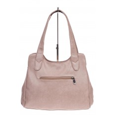 На фото 3 - Женская сумка хобо из искусственной кожи, цвет  розовый