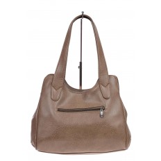 На фото 3 - Женская сумка хобо из искусственной кожи, цвет  коричневый