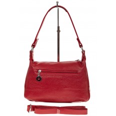 На фото 2 - Женская классическая сумка из искусственной кожи, цвет красный